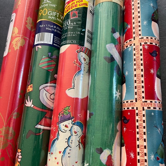 Vintage Christmas Wrapping Paper 460 Square Feet Extra Wade - Picture 15 of 16